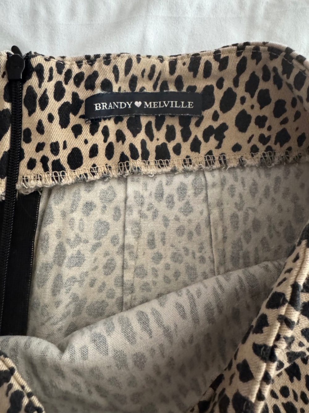 Brandy Melville Leopard Print Mini Skirt One Size Y2K Low Rise